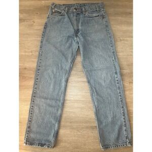 Levi's 505 Regular Fit Straight Leg Orange Tab Jeans 34x30 Medium Light Wash Y2K
